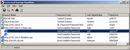  Protected Storage PassView   il cherche tout les mode passe perdu